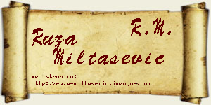 Ruža Miltašević vizit kartica